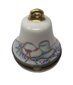 Charming Hat Duo - Hand-Painted Bell Shaped Limoges Box