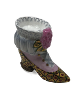 Elegance in Bloom - Golden-Footed Women's Shoe Limoges Box
