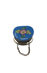 Blooming Elegance - Floral Painted Limoges Purse Box