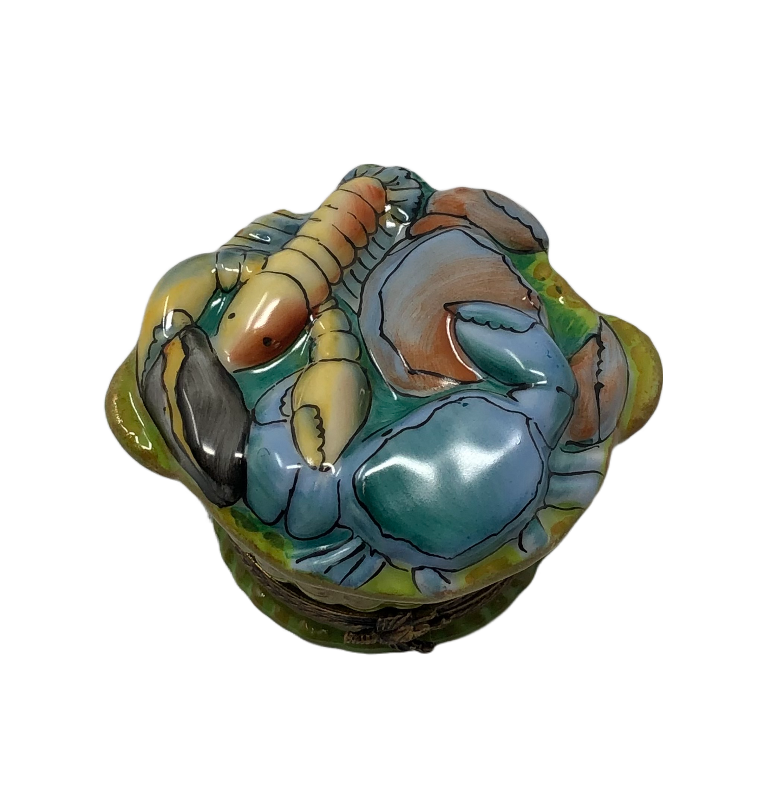 Under the Sea Delights - Limoges Box: Seafood Feast in a Cornucopia
