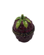 Grapevine Treasures - Limoges Box: Purple Grapes and Green Stem