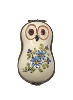 Whimsical Hoots - Limoges Box: Enchanting Owl with Floral Delights