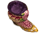 Feminine Elegance: Handcrafted Limoges Shoe Box with Vibrant Colors and Floral Accents