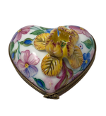 Floral Elegance Heart Limoges Box