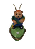Fore! Golfing Teddy Limoges Box