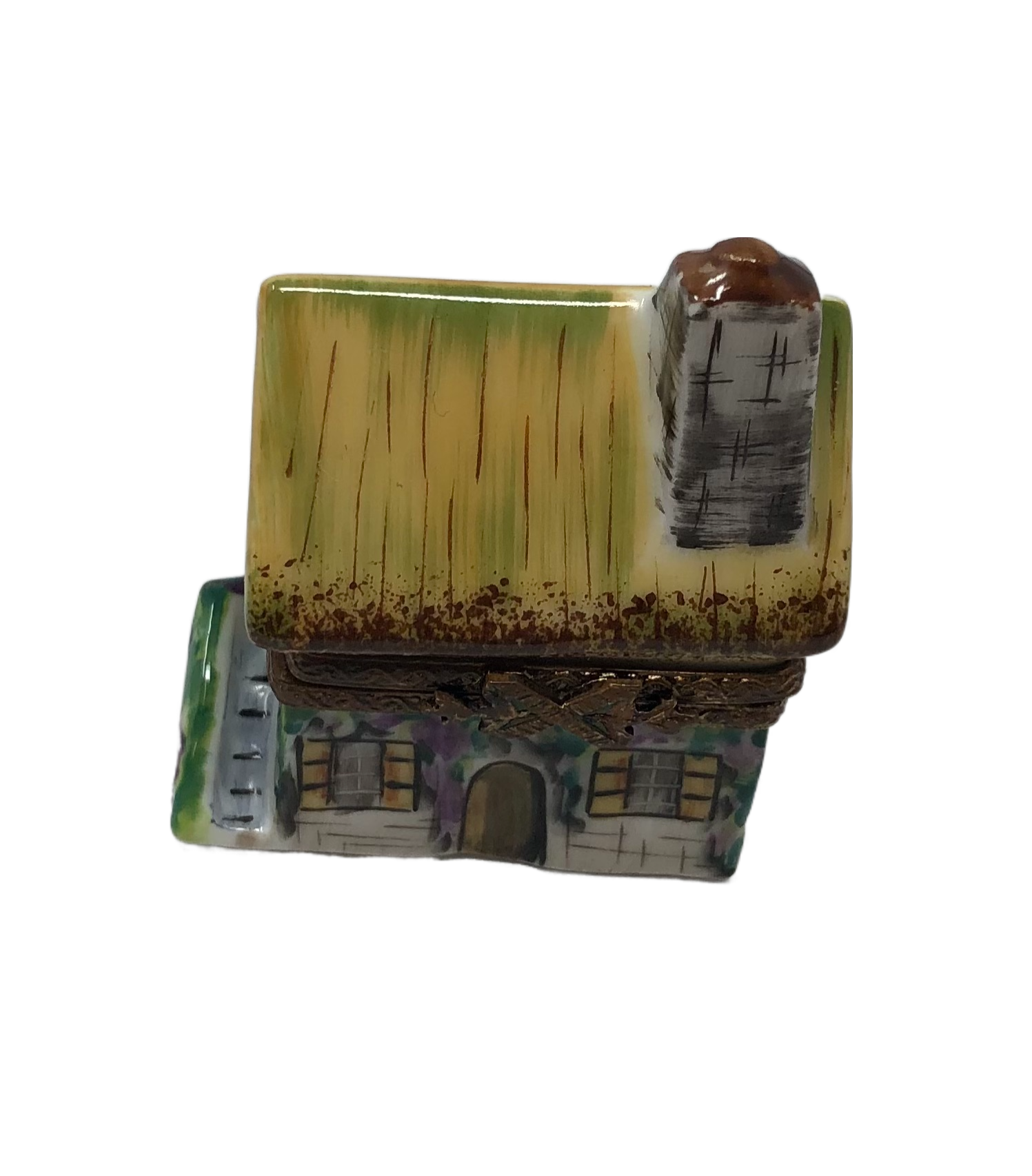 Enchanted Cottage: Illuminated Blue Stone Limoges Box