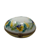Floral Elegance: White Egg Limoges Box