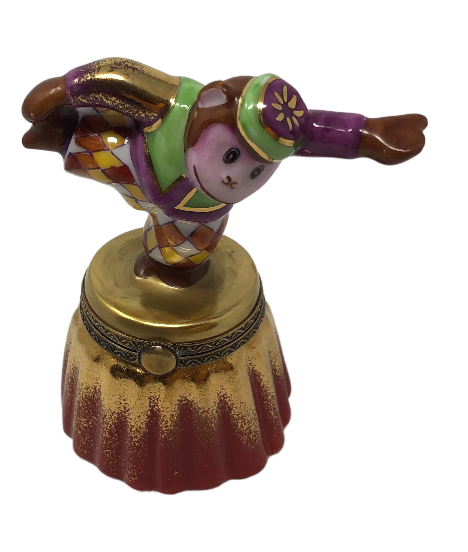 Mischievous Maestro: Carnival Monkey Limoges Box