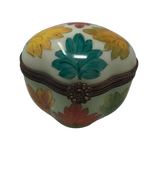 Blooming Delight: Yellow, Blue & Orange Flower Limoges Box