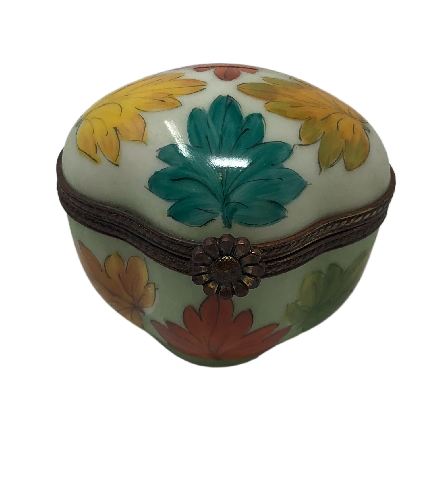 Blooming Delight: Yellow, Blue & Orange Flower Limoges Box