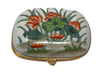 Enchanting Oasis: Green & Orange Oriental Garden Limoges Box