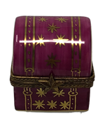 Stellar Secrets: Maroon Trunk Limoges Box