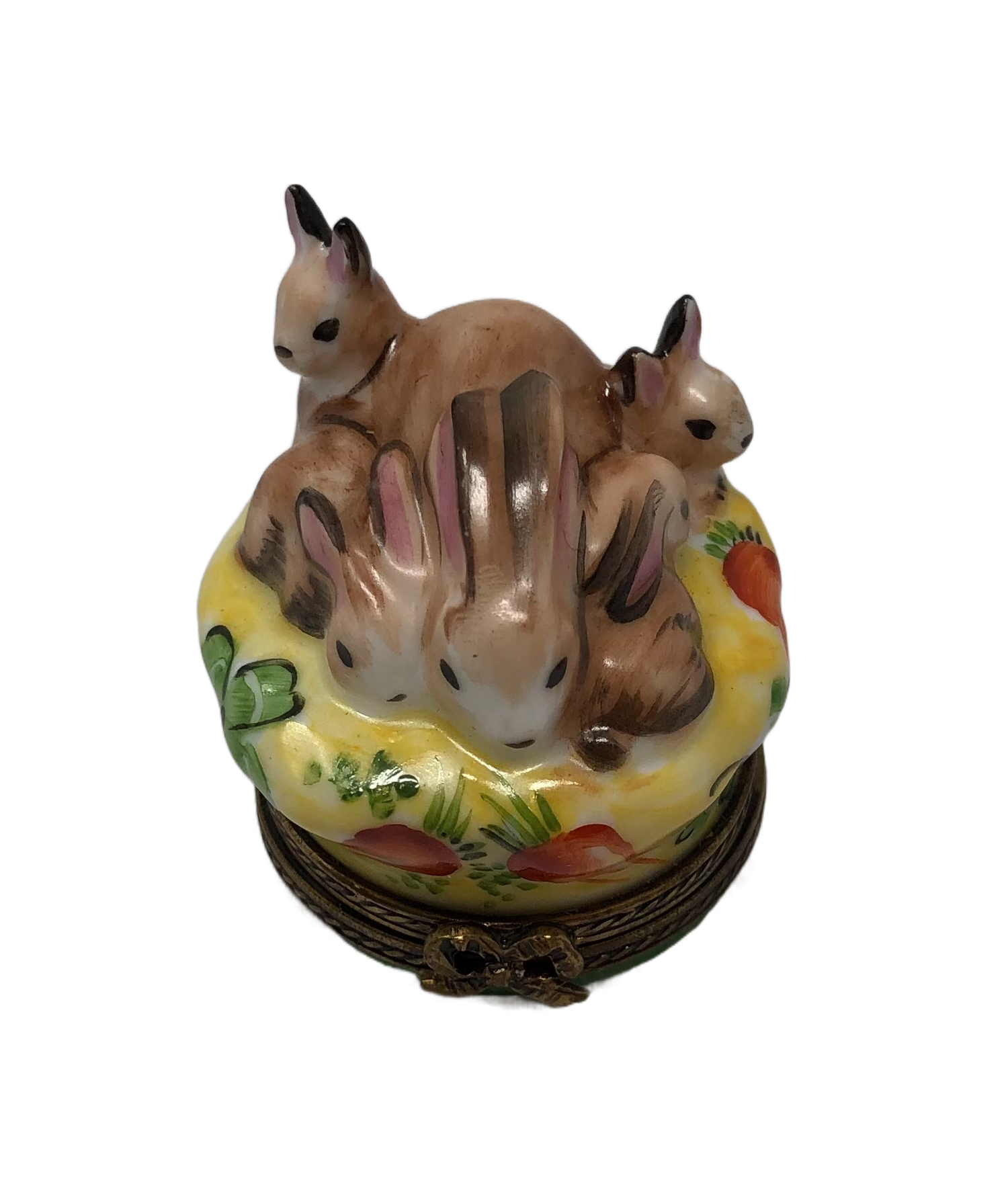 Bunny Haven: Bed of Baby Bunnies Limoges Box
