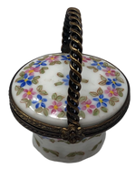 Floral Elegance: White Basket Limoges Box