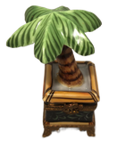Tropical Oasis: Hand-Painted Limoges Box with Palm Tree Design