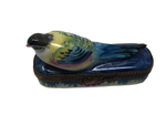 Harmony in Flight: Handcrafted Limoges Box with Vibrant Blue Bird