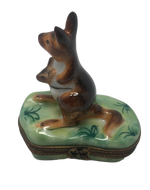 Hop into Joy: Limoges Box with Kangaroo and Joey