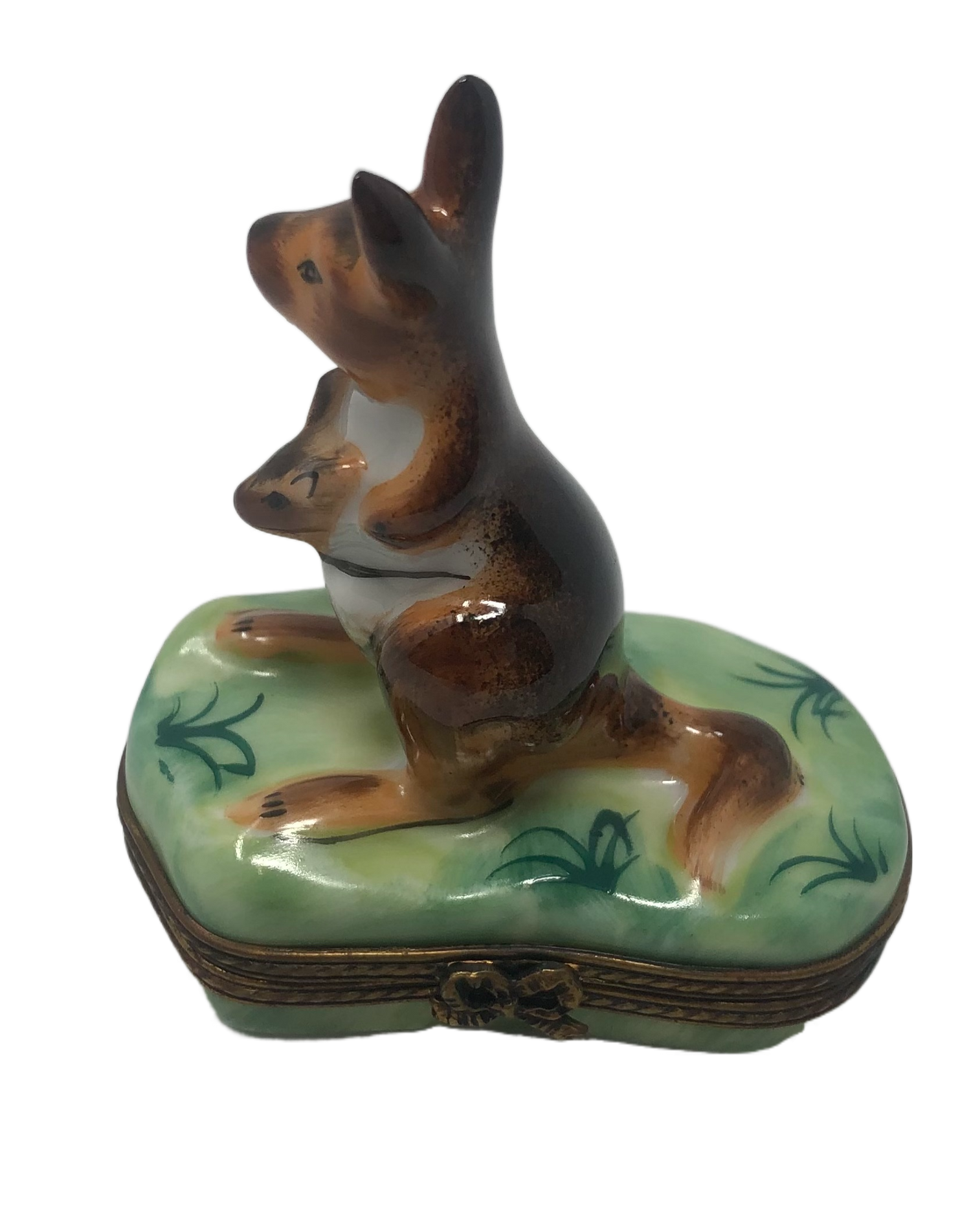 Hop into Joy: Limoges Box with Kangaroo and Joey