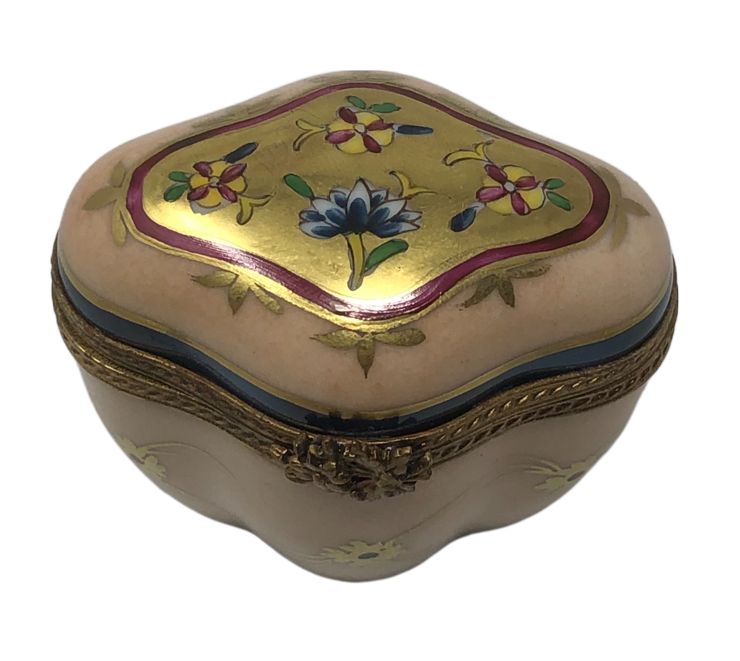 Whimsical Blooms: Tan Floral Organic Limoges Box