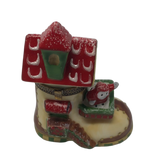 Santa's Elf Boot: A Christmas Wonderland - Limoges Box