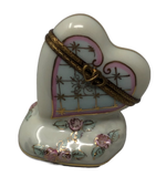 Heart's Reflection: Leaded Glass Window Limoges Box