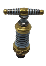 Elegant Uncorked: Baby Blue and Gold Corkscrew Limoges Box