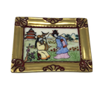 Golden Treasures: Oriental Scene Picture Frame Limoges Box