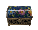Enchanted Treasures: Intricately Detailed Treasure Chest Limoges Box