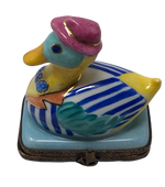 Dapper Duck: Colorful Floating Limoges Box