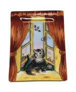 Whiskers & Windows: Cat Portrait Limoges Box
