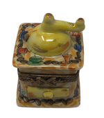 Sunrise Brew: Orange and Yellow Coffee Grinder Limoges Box