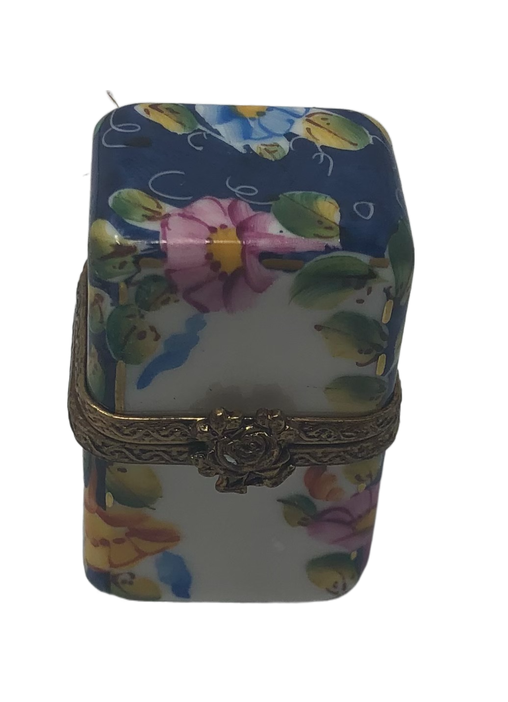 Serene Blossoms: Limoges Rectangular Floral Box
