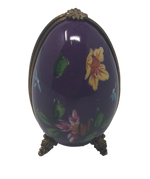 Enchanting Blooms: Limoges Purple Egg Box