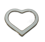 Gilded Whispers: Exquisite White and Gold Heart Ornament