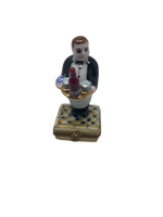 Elegance Uncorked: Limoges Box Butler with Bordeaux Set