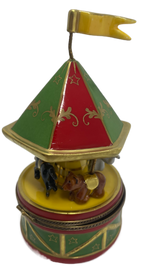 Whimsical Rides: Carousel Animal Chairs Limoges Box