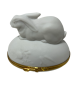 Whimsical Delight: Limoges Box - White Rabbit