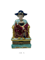 Elegant Serenity: Limoges Box - Oriental Woman on Golden Throne