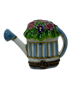 Blooming Delights: Limoges Box - Blue and White Watering Can