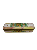 Nature's Tapestry: Limoges Box - Interlocking Green Leaves