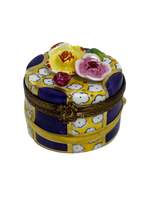 Starry Night Treasures: Midnight Blue Circular Limoges Box