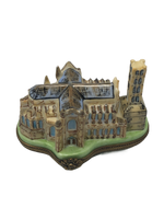 Graceful Splendor: Limoges Box - Cathedral with Tower and Light Blue Roof