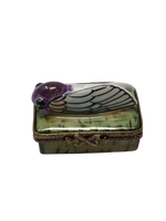 Ethereal Elegance: Resting Fly Limoges Box in Purple