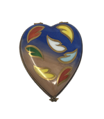Colorful Feathered Heart Limoges Box