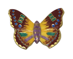 Golden-Tipped Red Winged Butterfly Limoges Box