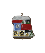 Royal Express: Blue and Red Train with Golden Wheels Limoges Box