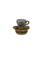 Café au Lait Charm: Limoges Box with Beignet Trio