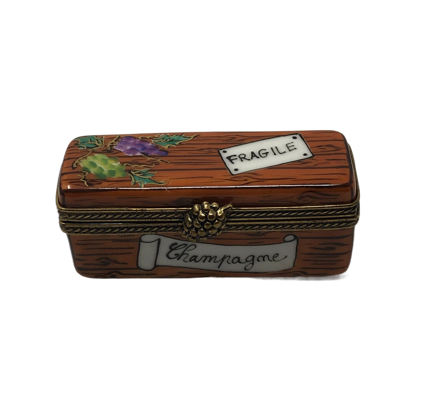 Vineyard Delights - Hand-Painted Champagne Limoges Box