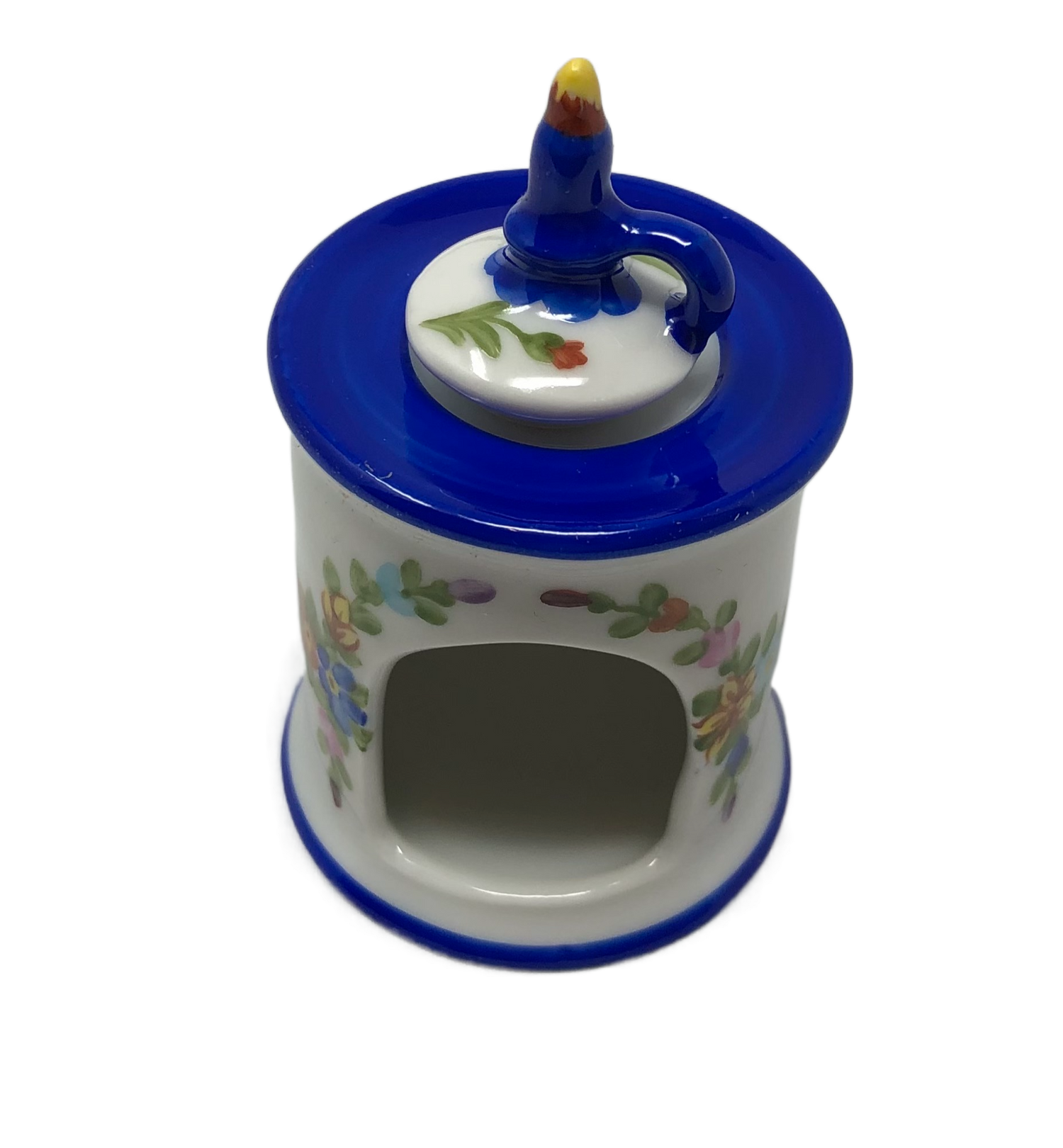 Enchanting Nights - Limoges Veilleuse: Blue and White Miniature Delight