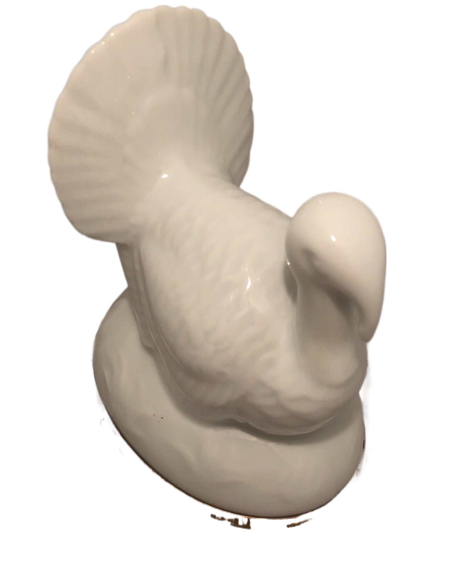 Graceful Splendor: White Bedding Turkey Limoges Keepsake Box - Symbol of Abundance and Elegance